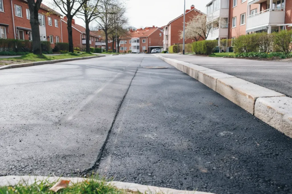 potth lslagning och brunnsjustering p bostadsgator i fittja botkyrka