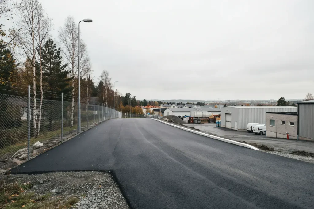 asfaltering av tillfartsv g till industriomr de i tumba botkyrka